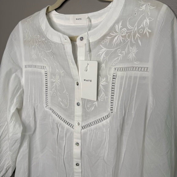 MAYE 100% Cotton Mariposa Shirt NWT Size Medium - Picture 5 of 9